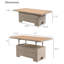 Cayha Rectangular 51.18'' L x 26.67'' W Lift Top Outdoor Coffee Table