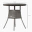 Table de salle à manger en osier 27,5 po, rotin PE, gris-1096027943