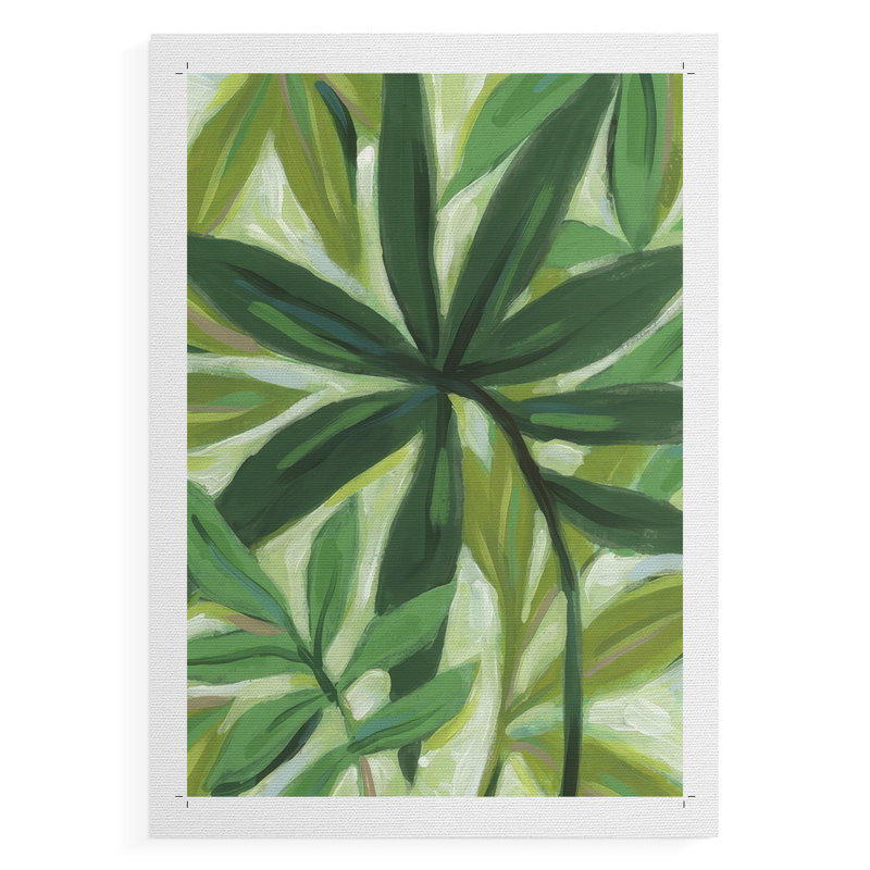 Tropical Island Leaves I - Impression sur toile seulement - NON CADRE, H 36 po x l 24 po