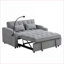 Canapés | Causeuse convertible convertible 3 en 1 moderne pour petits appartements | Gris clair | Velours-841881185