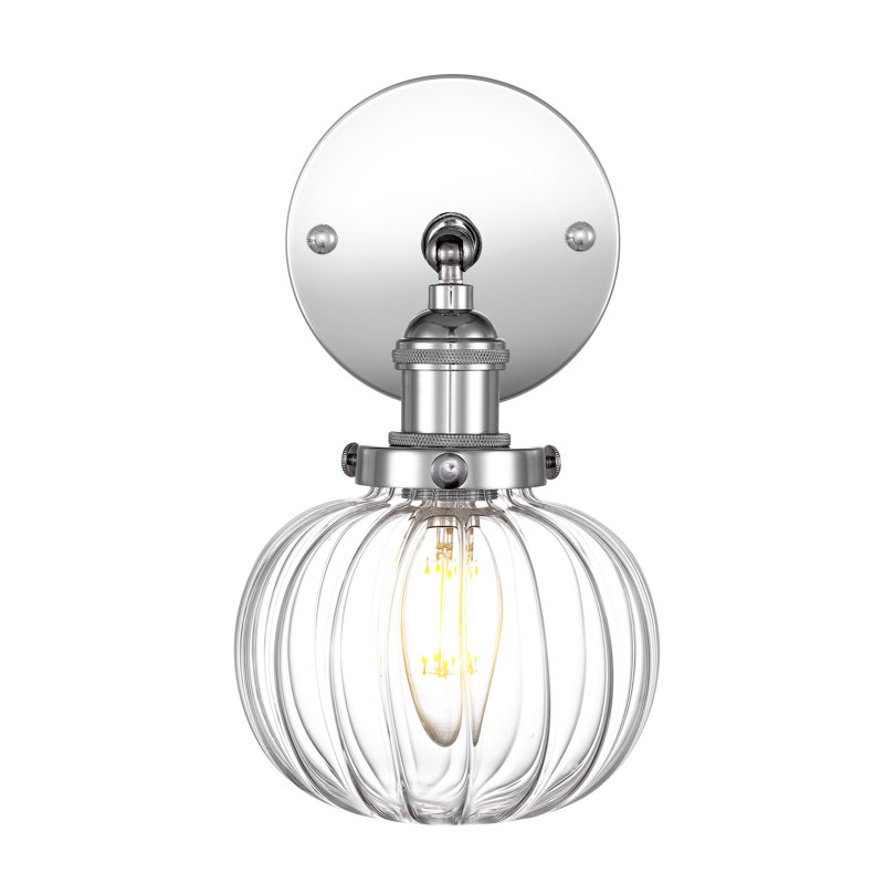 Applique murale sphère 1 lumière, laiton, Nickel