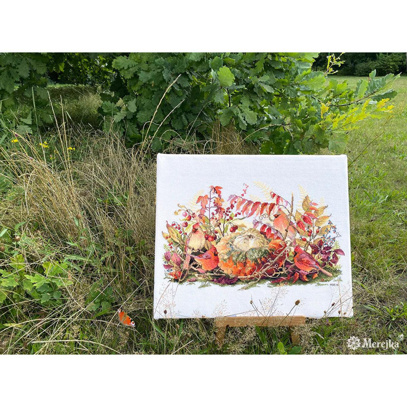 Trousse de broderie au point de croix compté Rhapsody in Red de Merejka K-190