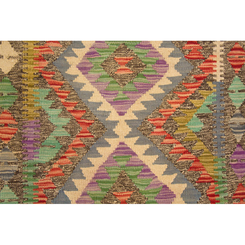 Geometric Wool Hand Woven 82cm X 118cm Area Rug