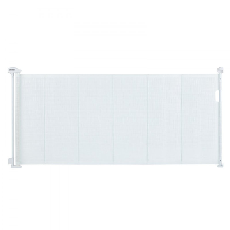 Black Retractable Plastic Stairway Safety Gate