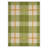 Modern Checkered Machine Washable Green / Beige / Orange Indoor Area Rug with Non-Slip Backing-143276911