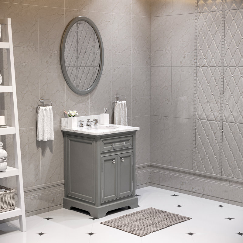 Ensemble de meuble-lavabo simple 24 po Goyette, Gris