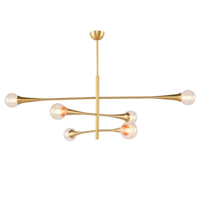 Luminaire suspendu géométrique à 6 lumières