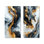 Abstrait géométrique en forme de marbre doré et noir II - ensemble d'art mural moderne surdimensionné en bleu - imprimé sur métal