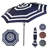 Haney 9' Octagon Market Umbrella with Push-Button Tilt - Navy Blue Stripe-299030169