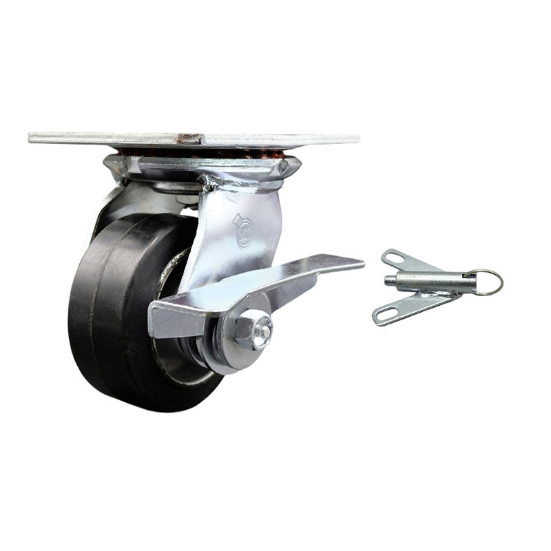 Rubber on Aluminum Caster