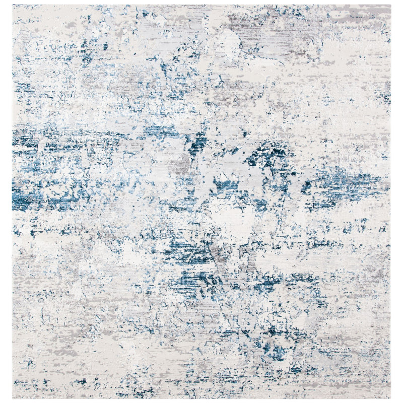 Lyster Performance Abstract Rug, Square 6'7"