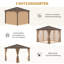 Aarjav 3m x 3m Steel/Aluminium Patio Gazebo