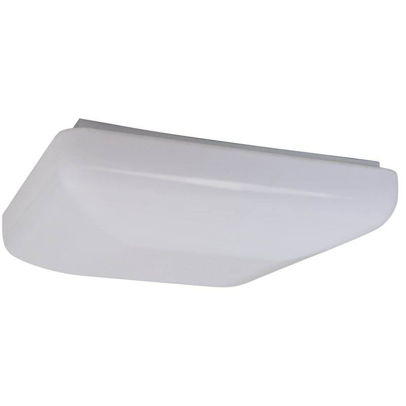 Plafonnier encastré à del simple 12,5 po 1 lumière Sundquist, H 3,5 po x l 12,5 po x P 12,5 po