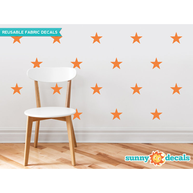 Décalcomanie murale étoiles, Orange