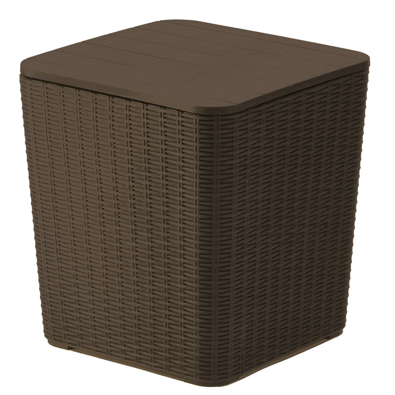 National Outdoor Living Arendal 11.35 Gallon Water Resistant Plastic Deck Box in Brown
