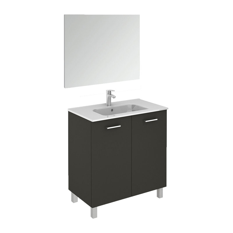 Ensemble de meuble-lavabo de salle de bain simple 32 po Logic, Anthracite