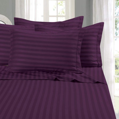 Microfiber Percale Striped Sheet Set