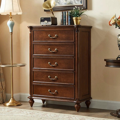 Nut-brown Solid Wood Rectangular Dressers & Chests