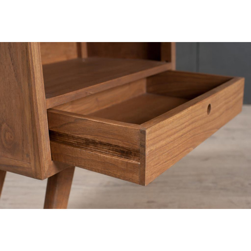 Mumma 50cm W Solid + Manufactured Wood Bedside Table