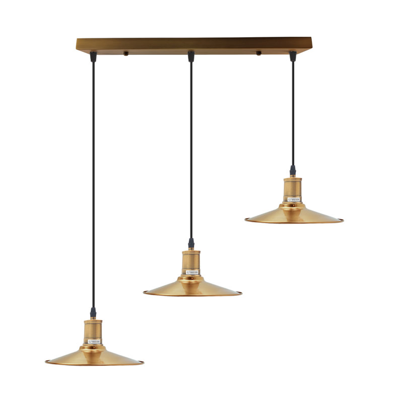 Gammill 3 - Light Yellow Brass Kitchen Island Pendant, Yes
