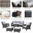 Klodjana Premium All-Weather Wicker 5 - Person Patio Conversation Set with Cushions-2072607693-2076404611