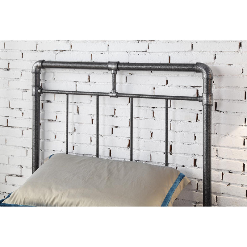 Alsip Bed, Single (3'), Black/Silver