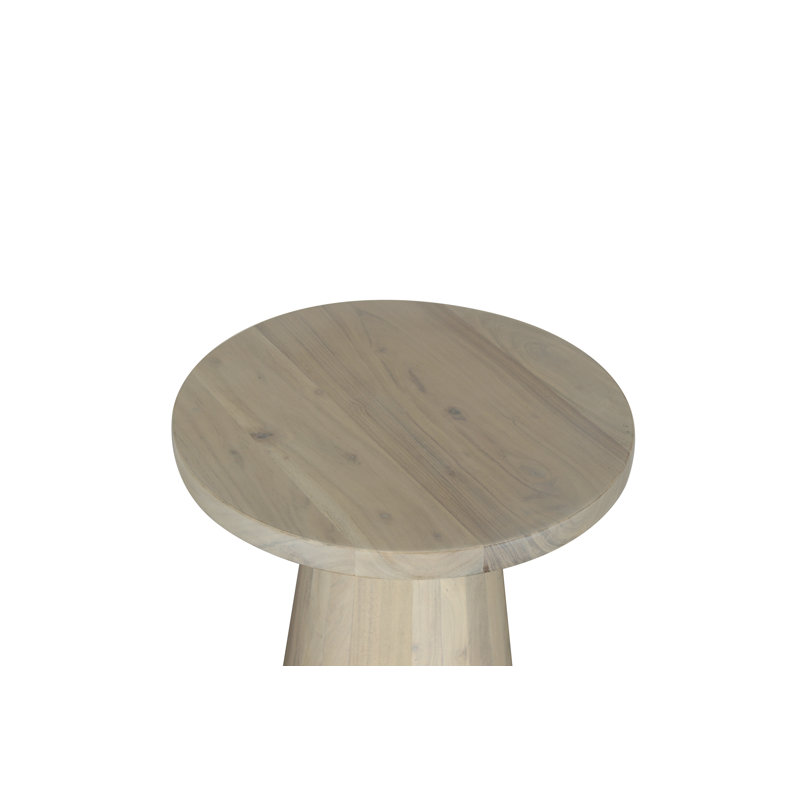 Tam Solid Wood End Table, White