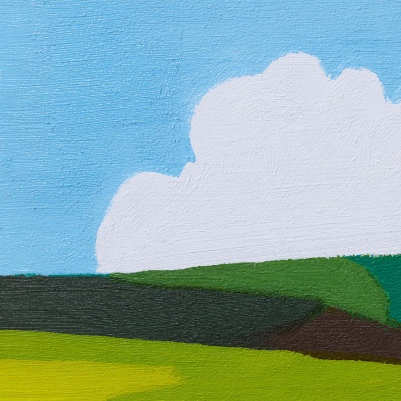 «Minimal Green Landscape II», art mural sur toile tendue, L 40 po x H 40 po x P 1,5 po