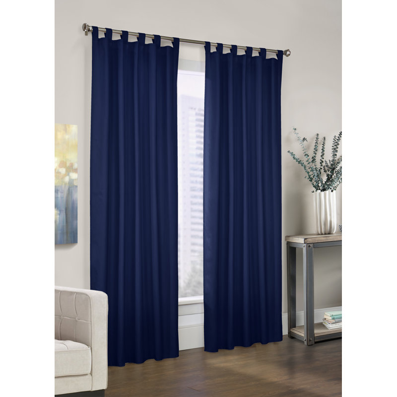 Paire de rideaux obscurcissant et isolant Keaton, l 40 po x L 84 po, Bleu marine