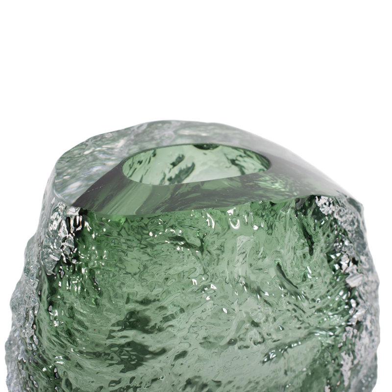 Hosmer Crystalized Glass Vase- Small