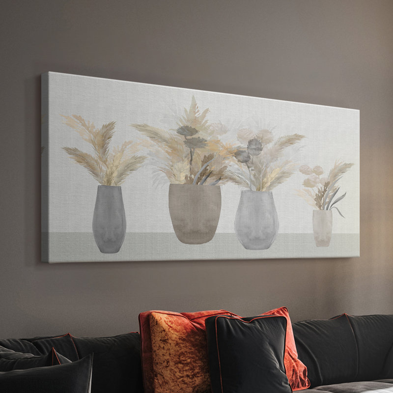 Cattail Still Life- Gallery Wrapped Canvas -Ready to Hang, 16" H x 32" W