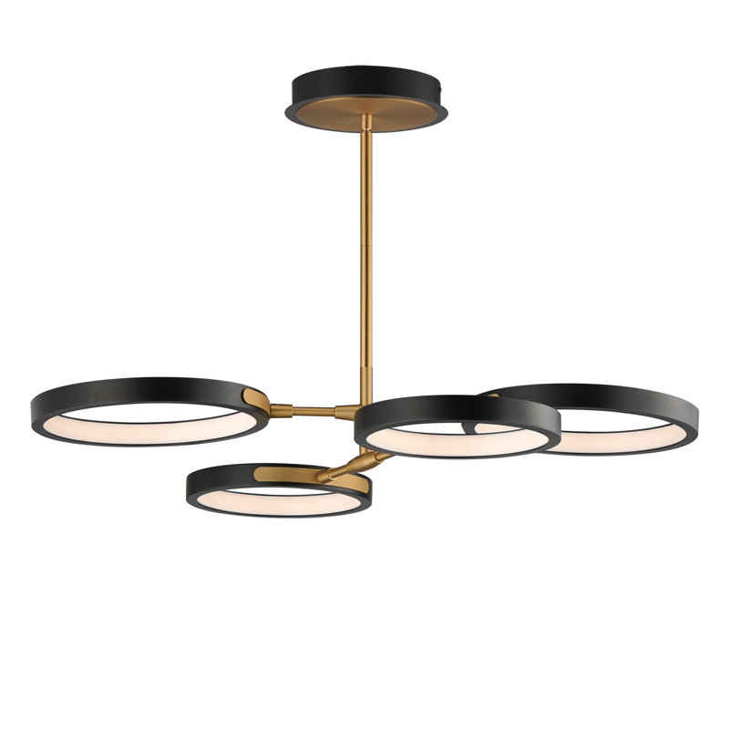 Hoopla-Chandelier, Black / Gold