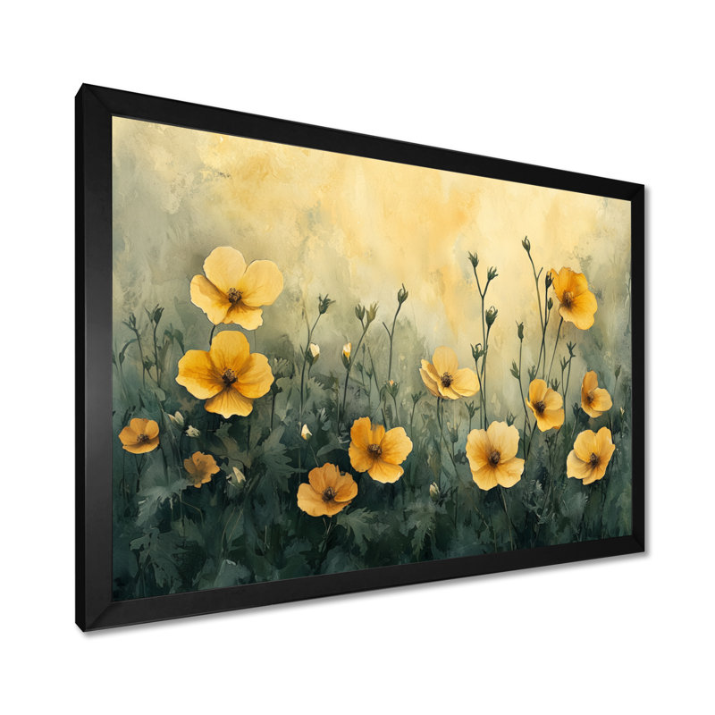 «Axton Summer Violet Flowers In Fields - Violets», art mural, Reproduction encadrée d'une seule photo, Noir