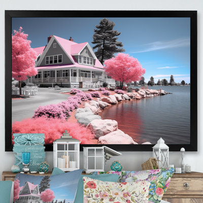 «Pink Lakeshore Memories I», reproduction sur toile