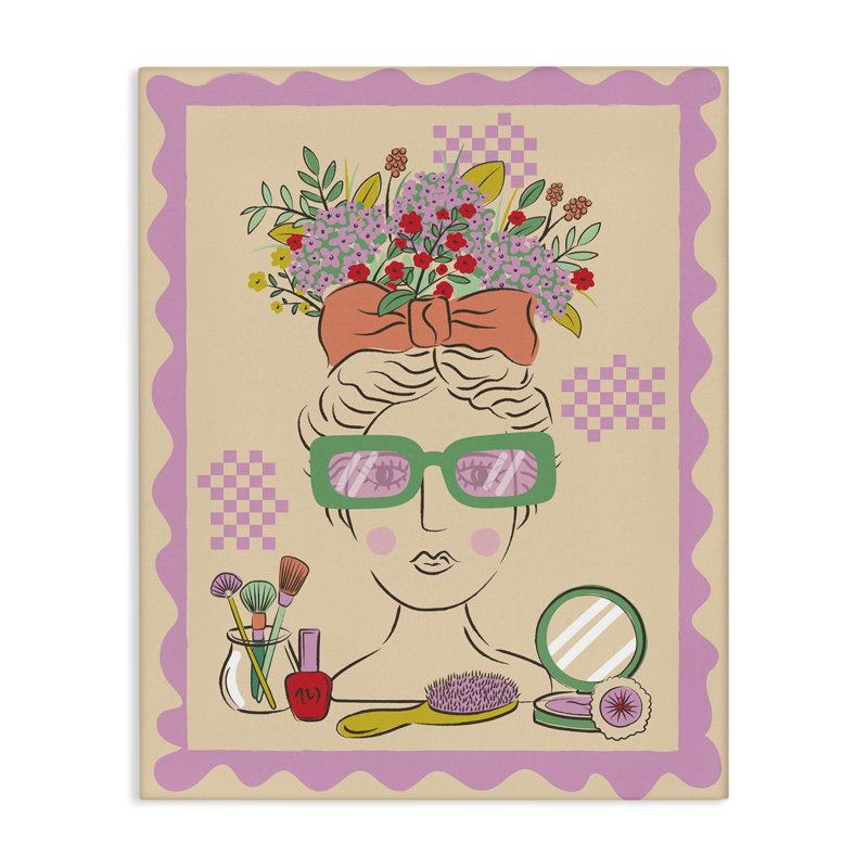  Art mural sur toile "Maquillage et mode" par Lisa Perry White, H 20 po x l 16 po