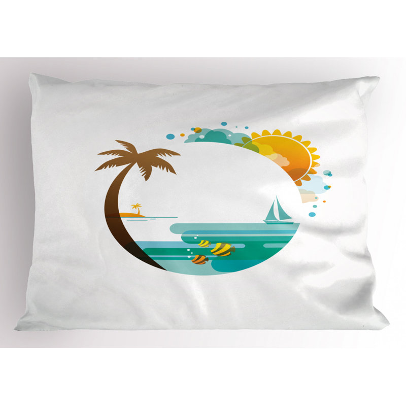Taie décorative beach Sun, Simple