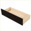 Lit plateforme simple en pin avec deux tiroirs, espresso - aucun sommier nécessaire-512433012