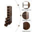 Armoire de rangement 70,87 "H, 4 niveaux, 3 tiroirs latéraux et 4 petites tablettes, grande bibliothèque moderne en bois-513292706