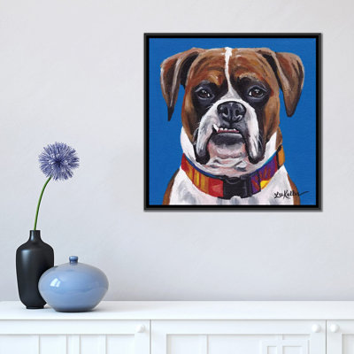 « boxer blue », impression sur toile