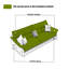 Causeuse-coussin standard en cuir véritable vert-272352206-272352204
