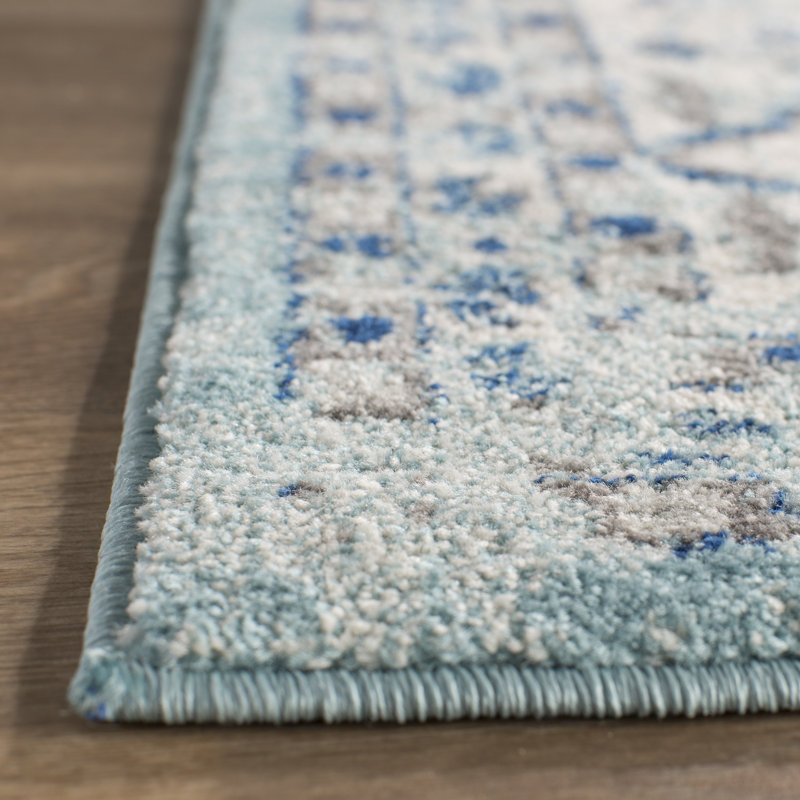 Tapis oriental Middleburg Aqua, Rectangle 5 pi x 7 pi 6 po