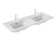 WS Bath Collections 18'' Glossy White Ceramic Rectangular Bathroom Sink with Overflow