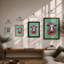 Crowned Cow Boho - Framed Print-634025315-634025314
