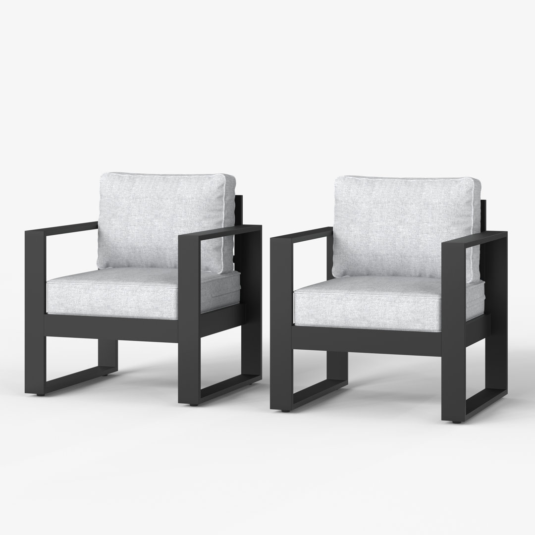 Nafiso Metal Outdoor Lounge Chair LayinSun Frame Color/Cushion