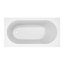 Baignoire de trempage à surface solide de 60 po x 32 po en blanc mat avec drain Casainc