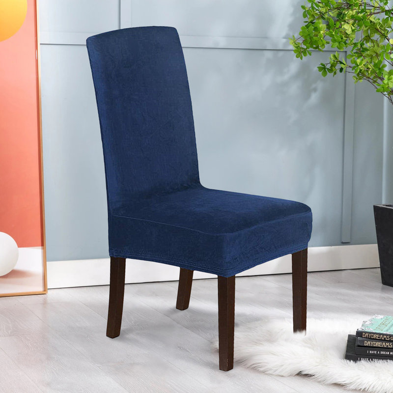 Housse pour chaise de salle à manger, Bleu foncé