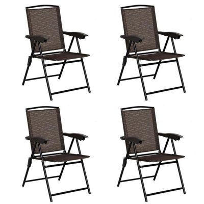 Chaise de patio pliante avec accoudoirs Keagan