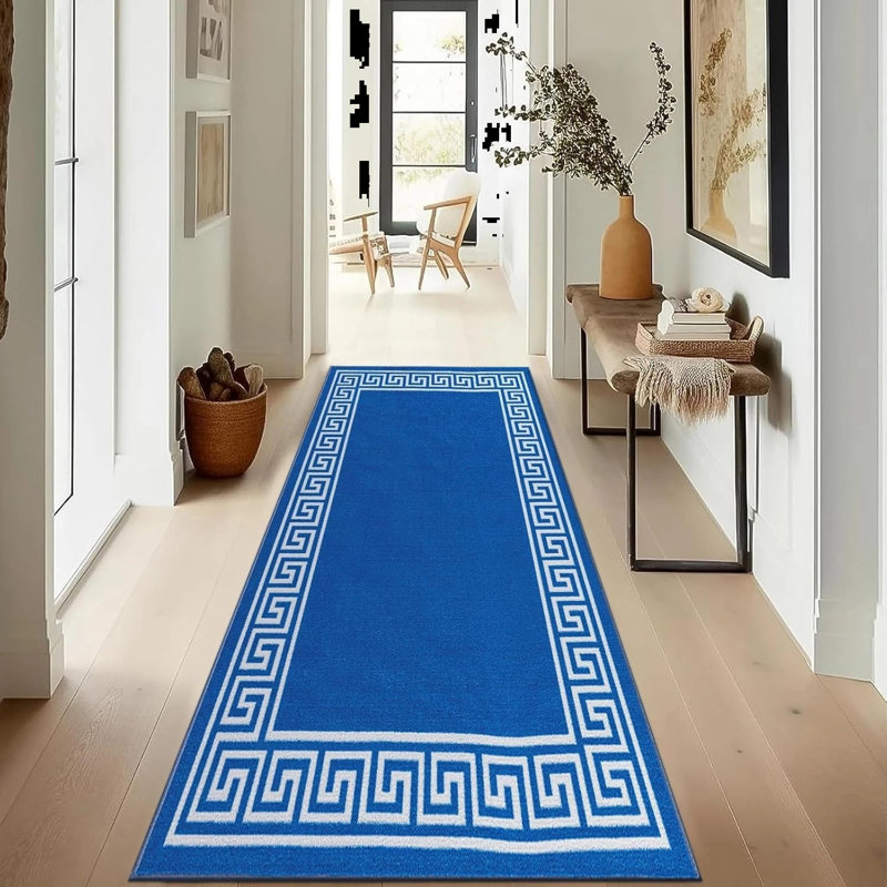 Runner Geometric Area Rug, Runner 80 x 300 cm