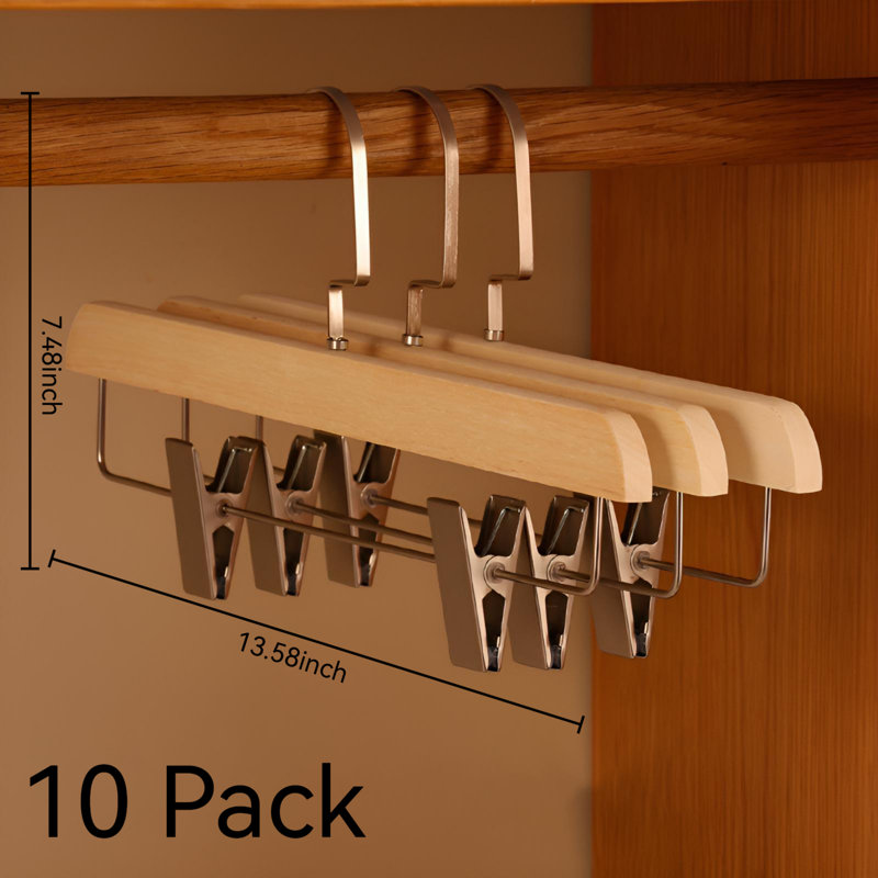 Cintres en bois massif - Solution de garde-robe professionnelle, 10