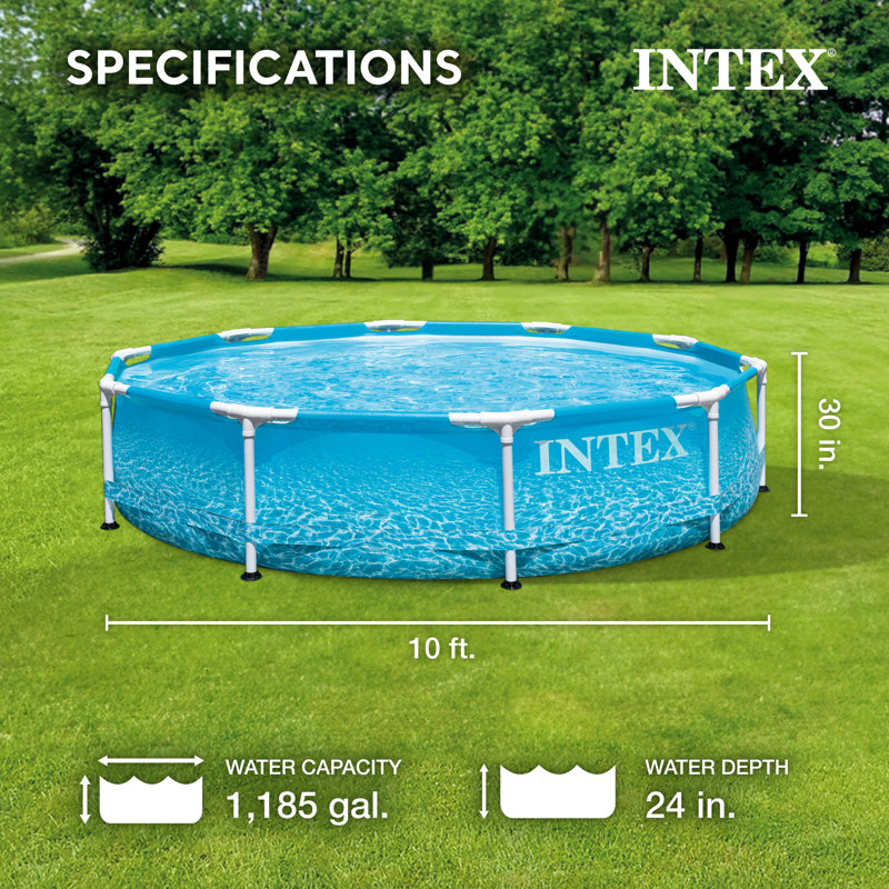 Piscine en plastique à parois rigides, L 2,9 pi x H 13,3 po